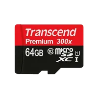 Memory Card Transcend 64 ГБ MicroSD Card/ UHS-I (300X)