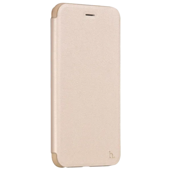 Husă pentru smartphone Apple iPhone 7/ 8 Hoco/ Flip Cover/ Piele ecologică/ Gold photo 1
