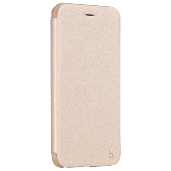 Husă pentru smartphone Apple iPhone 7/ 8 Hoco/ Flip Cover/ Piele ecologică/ Gold photo 1