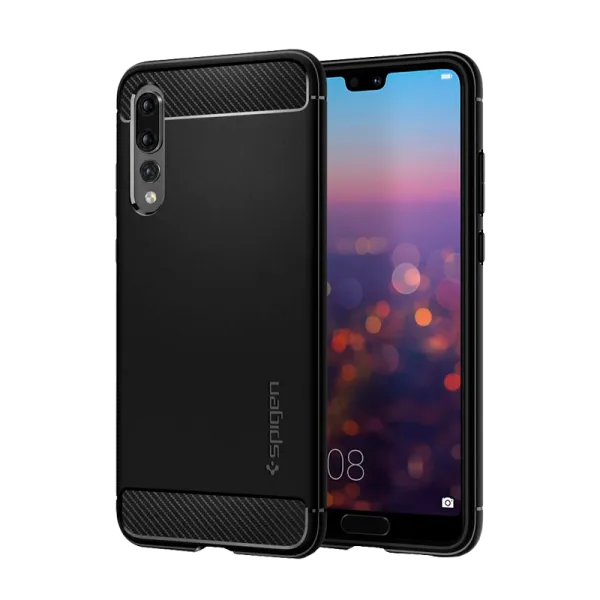 Husa Huawei P20 Spigen Back/ TPU/ Black photo 1