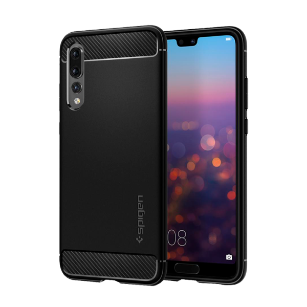Husa Huawei P20 Spigen Back/ TPU/ Black photo 1