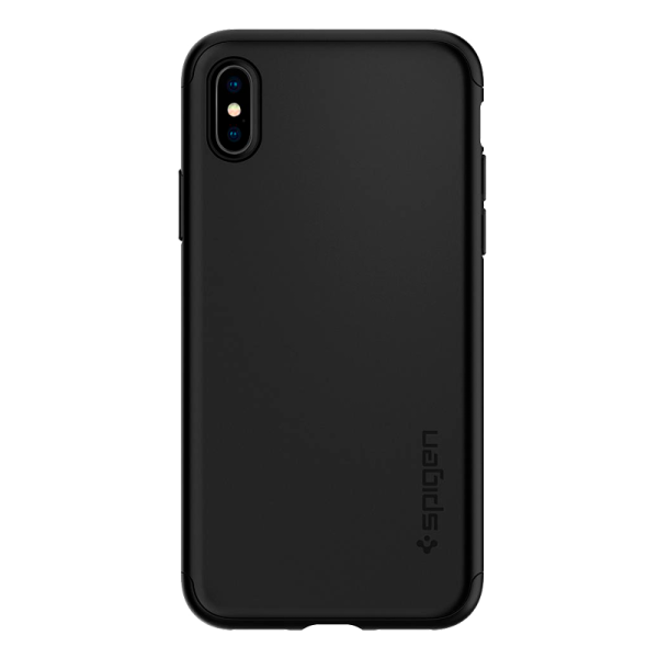 Husă pentru smartphone Apple iPhone X Spigen/ Back/ PC/ Black photo 1 Husă pentru smartphone Apple iPhone X Spigen/ Back/ PC/ Black photo 1