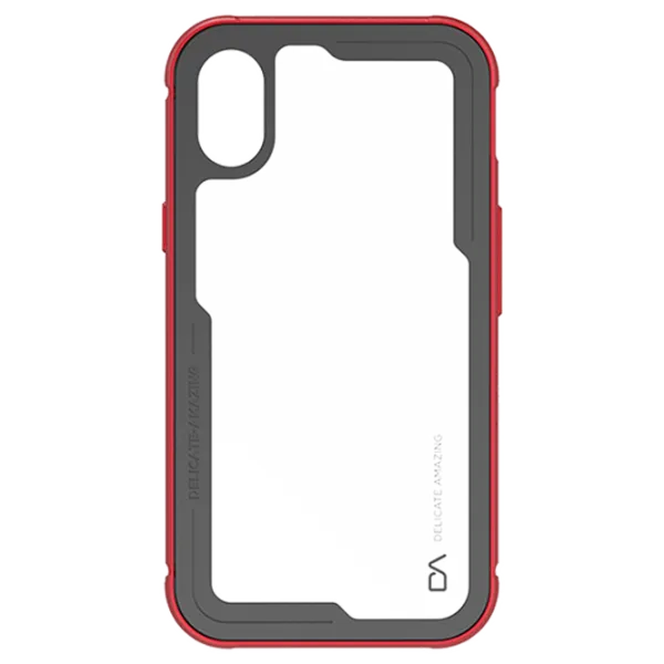 Husă pentru smartphone Apple iPhone X DA/ Back/ TPU/ PC/ Transparent Red photo 1 Husă pentru smartphone Apple iPhone X DA/ Back/ TPU/ PC/ Transparent Red photo 1