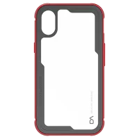 Чехол для смартфона Apple iPhone X DA/ Back/ TPU/ PC/ Прозрачный Красный