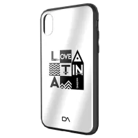 Чехол для смартфона Apple iPhone X DA/ Back/ Glass Shell/ PC/ PU/ TPU/ Черный Серебристый