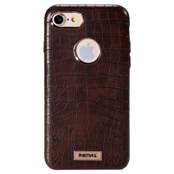 Husă pentru smartphone Apple iPhone 7/ 8/ SE2 Remax/ Back/ PC/ PU/ Rose Gold Brown photo 1