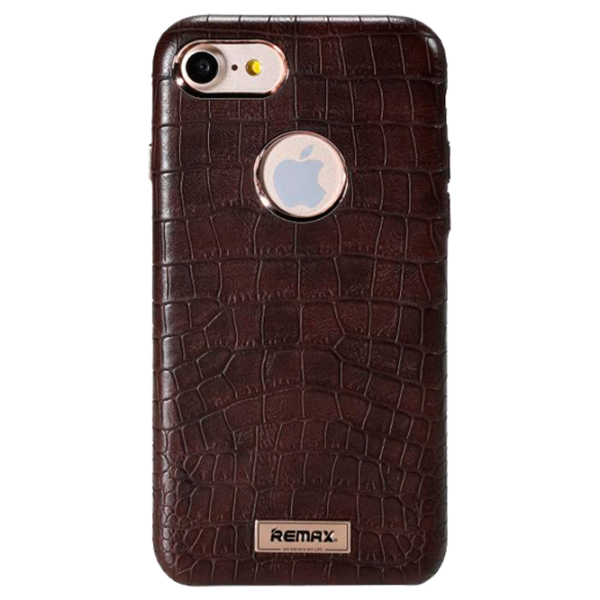 Husă pentru smartphone Apple iPhone 7/ 8/ SE2 Remax/ Back/ PC/ PU/ Rose Gold Brown photo 1