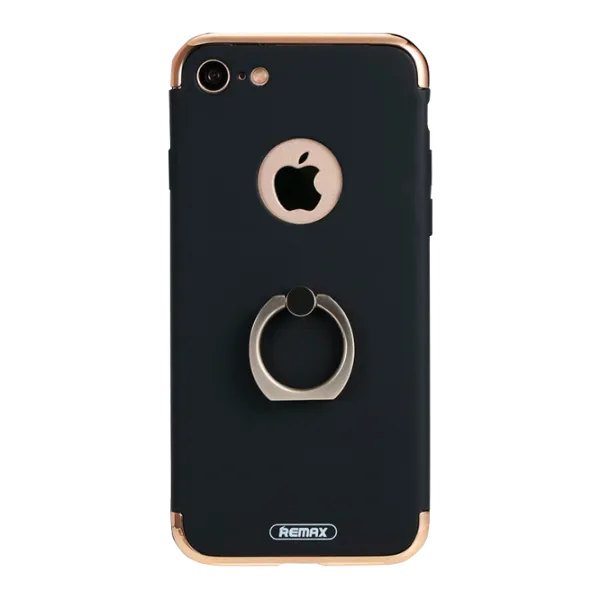 Husa Apple iPhone 7/8 Remax Back/ PC/Metal Plating/ Black photo 1