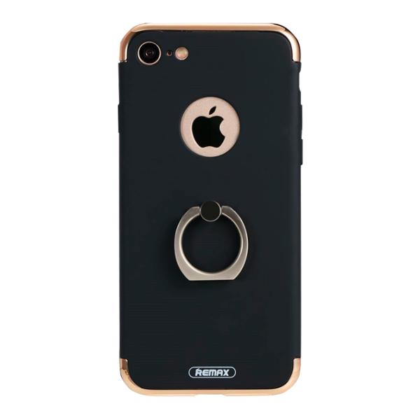 Husa Apple iPhone 7/8 Remax Back/ PC/Metal Plating/ Black photo 1