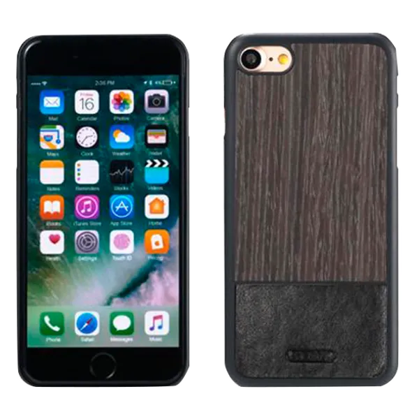 Husa Apple iPhone 7/8 Plus Remax Back/ PP/ Apricot Wood Black photo 1