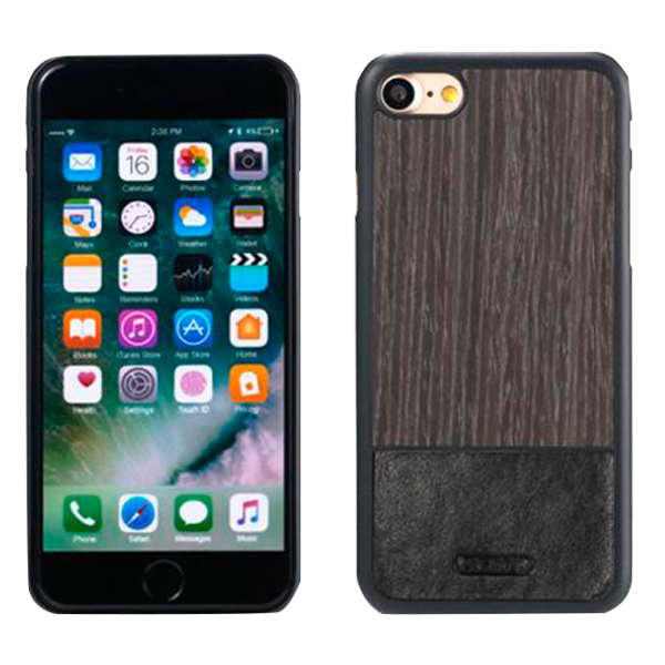 Husa Apple iPhone 7/8 Plus Remax Back/ PP/ Apricot Wood Black photo 1