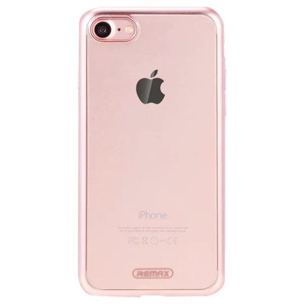 Husă pentru smartphone Apple iPhone 7/ 8/ SE2 Remax/ Back/ TPU/ Gold Pink photo 1