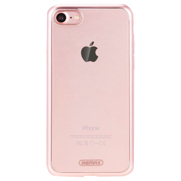 Husă pentru smartphone Apple iPhone 7/ 8/ SE2 Remax/ Back/ TPU/ Gold Pink photo 1