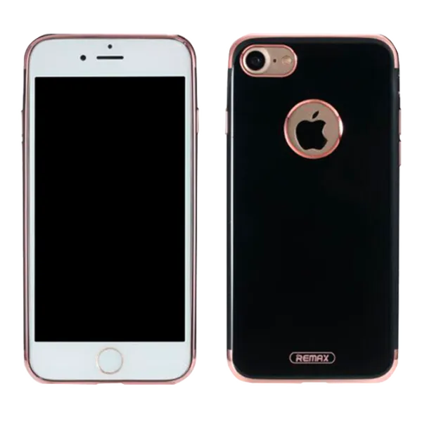 Husa Apple iPhone 7/8 Plus Remax Back/ TPU/ Gold Pink photo 1