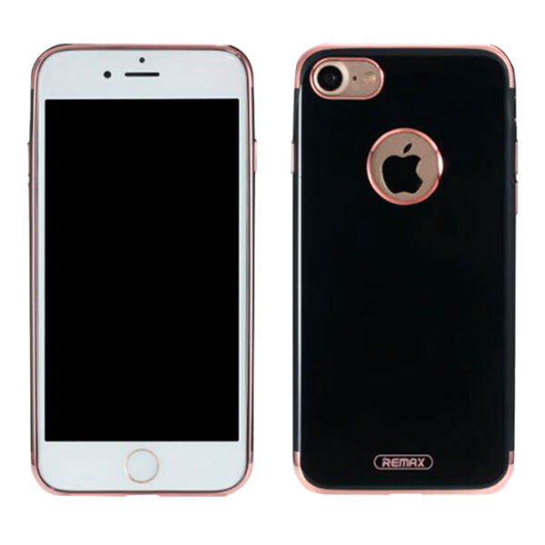 Husa Apple iPhone 7/8 Plus Remax Back/ TPU/ Gold Pink photo 1