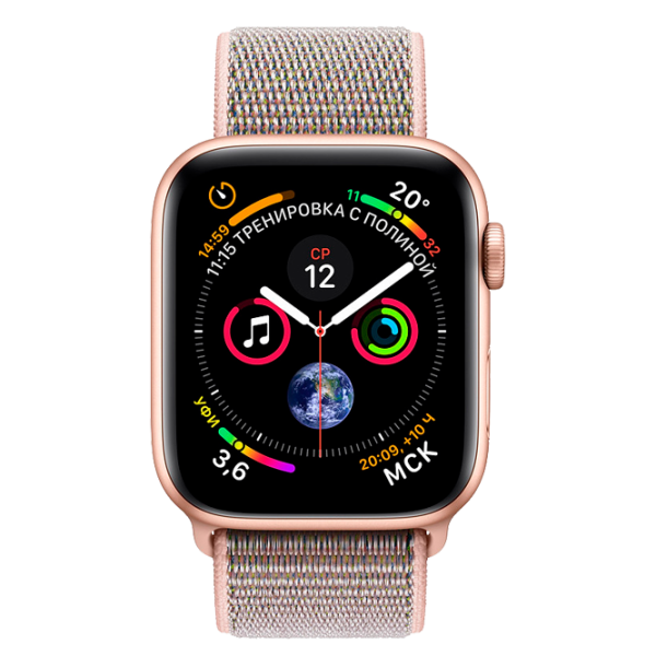 Умные часы Apple Watch Series 4 1.57"/ MU692/ Sport Loop Золотой photo 1
