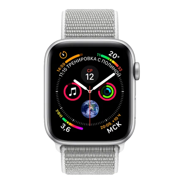 Ceas inteligent Apple Watch Series 4 1.73"/ MU6C2/ Sport Loop Silver photo 1