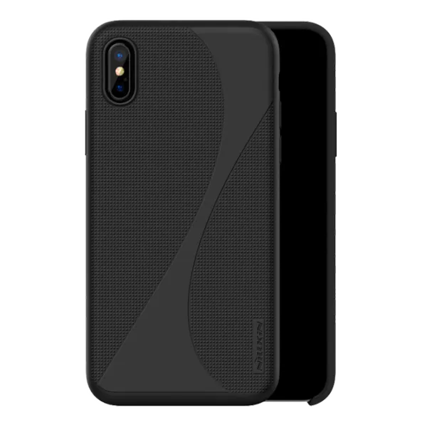 Husa Apple iPhone X Nillkin Back/ TPU/PC/ Black photo 1