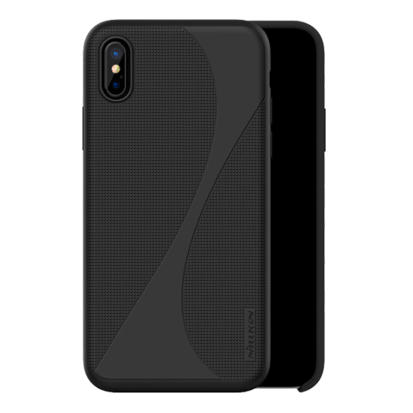 Husa Apple iPhone X Nillkin Back/ TPU/PC/ Black photo 1