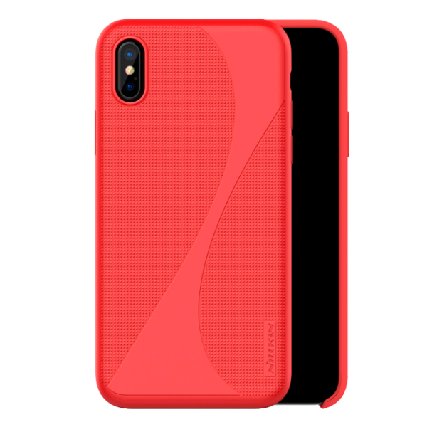 Husa Apple iPhone X Nillkin Back/ TPU/PC/ Red photo 1