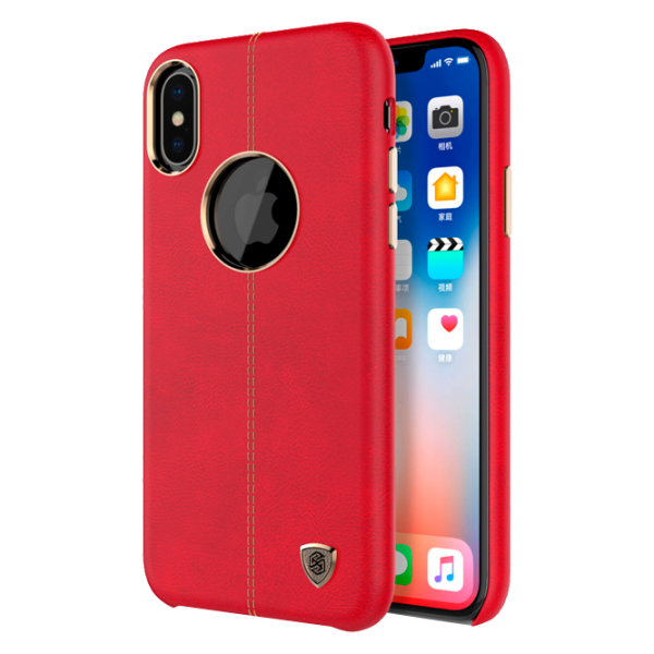 Husa Apple iPhone X Nillkin Back/ PC/PU Leather/ Red photo 1