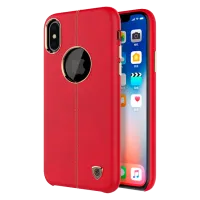 Husa Apple iPhone X Nillkin Back/ PC/PU Leather/ Red