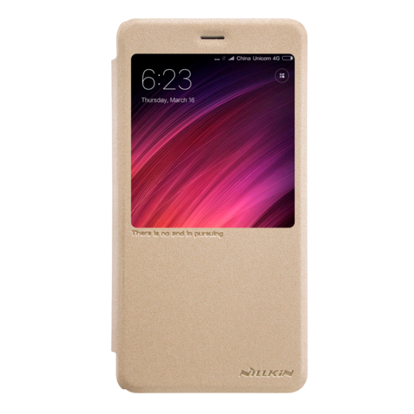 Husa Xiaomi Redmi Note 4X Nillkin Flip Cover/ Leather/ Gold photo 1