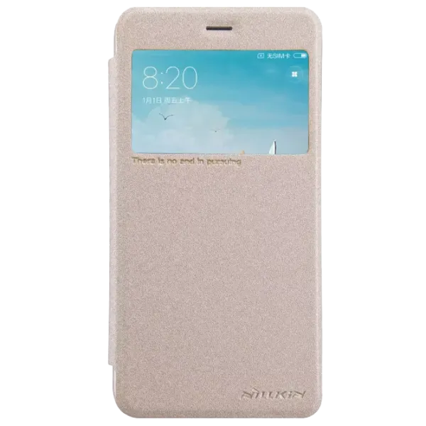Husă pentru smartphone Xiaomi Redmi 4X Nillkin/ Flip Cover/ Piele/ Gold photo 1