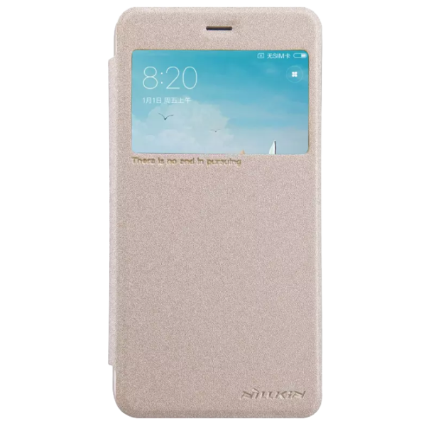 Husă pentru smartphone Xiaomi Redmi 4X Nillkin/ Flip Cover/ Piele/ Gold photo 1