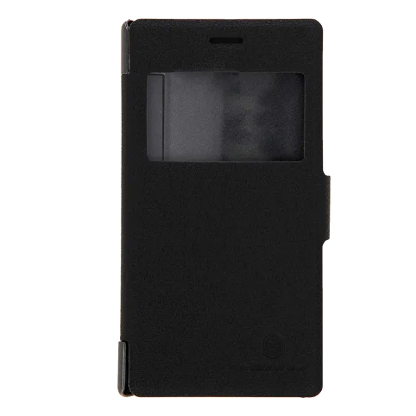 Husa Sony Xperia M2 Nillkin Flip Cover/ Leather/ Black photo 1