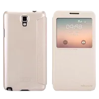 Husa Samsung Galaxy Note 3 Neo Nillkin Flip Cover/ Leather/ Gold
