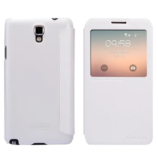 Husa Samsung Galaxy Note 3 Neo Nillkin Flip Cover/ Leather/ White photo 1