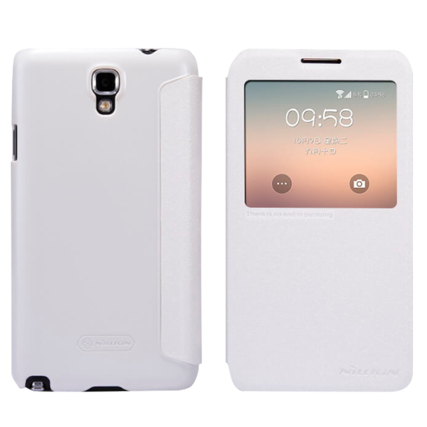 Husa Samsung Galaxy Note 3 Neo Nillkin Flip Cover/ Leather/ White photo 1