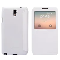 Husa Samsung Galaxy Note 3 Neo Nillkin Flip Cover/ Leather/ White