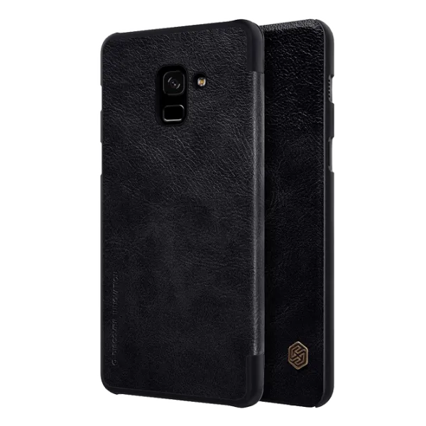 Husa Samsung Galaxy A8 Plus (2018) Nillkin Flip Cover/ Leather/ Black photo 1