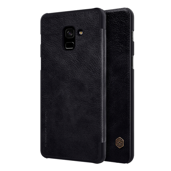 Husa Samsung Galaxy A8 Plus (2018) Nillkin Flip Cover/ Leather/ Black photo 1
