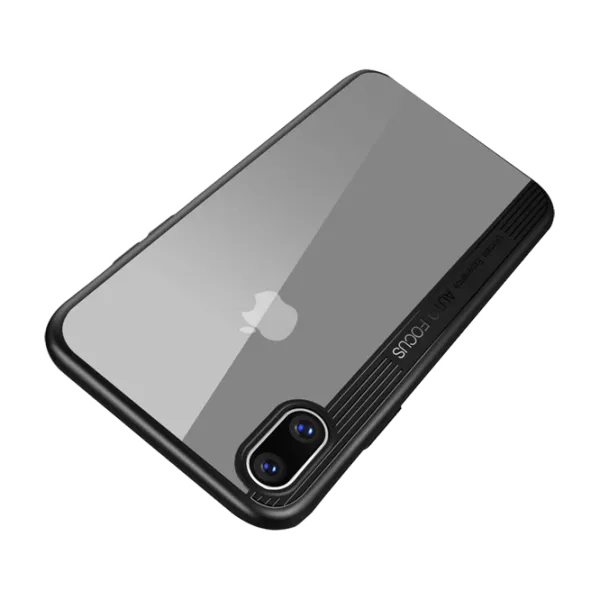 Husă pentru smartphone Apple iPhone X Screen Geeks/ Back/ PC/ TPU/ Transparent Black photo 1