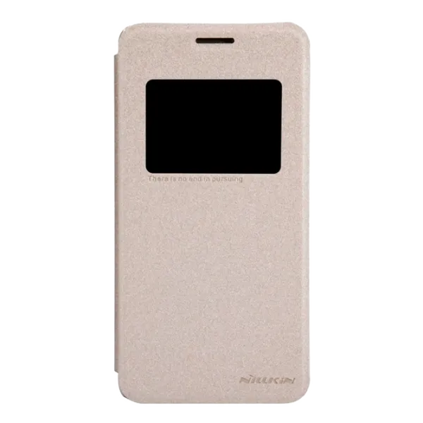 Husa Asus Zenfone 5 Nillkin Flip Cover/ Leather/ Gold photo 1