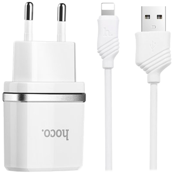 Adaptor de rețea Hoco C12 2.4 A/ Black photo 1