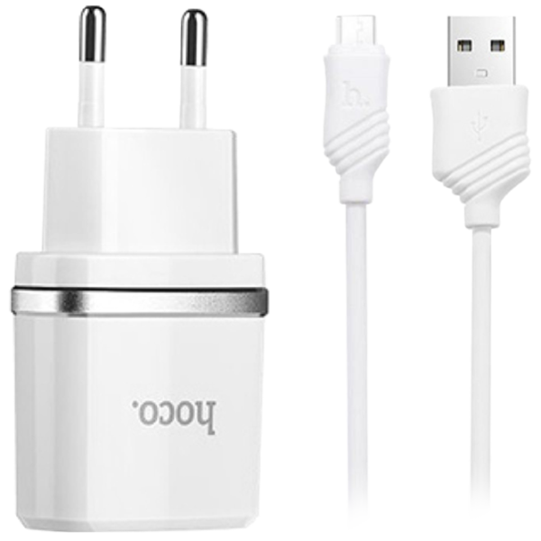 Adaptor de rețea Hoco C12 2.4 A/ Black photo 1