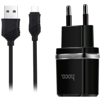 Adaptor de rețea Hoco C12 2.4 A/ Black