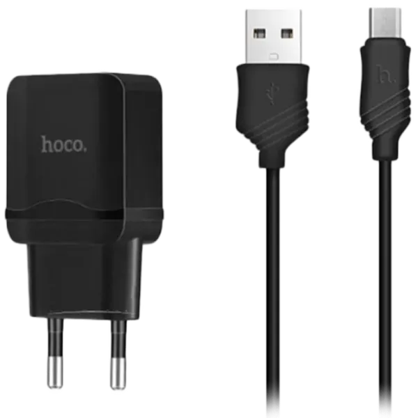 Adaptor de rețea Hoco C22A 2.4 A/ Black photo 1