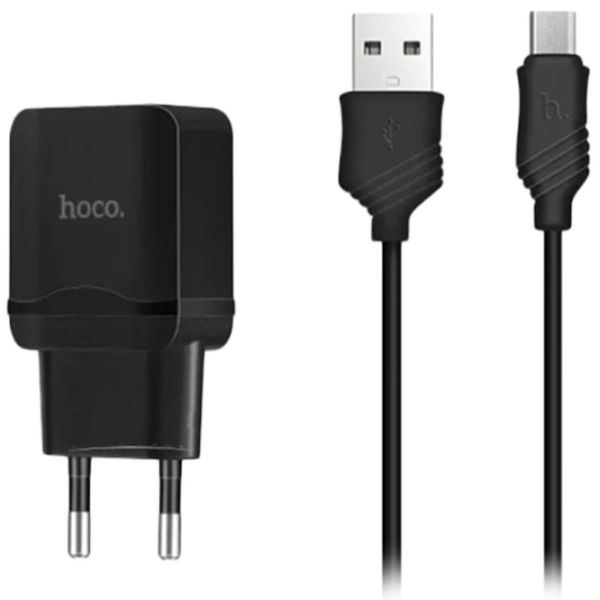 Adaptor de rețea Hoco C22A 2.4 A/ Black photo 1