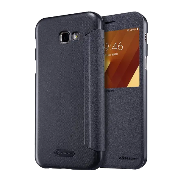Husa Samsung Galaxy A3 (2017) Nillkin Flip Cover/ Leather/ Black photo 1