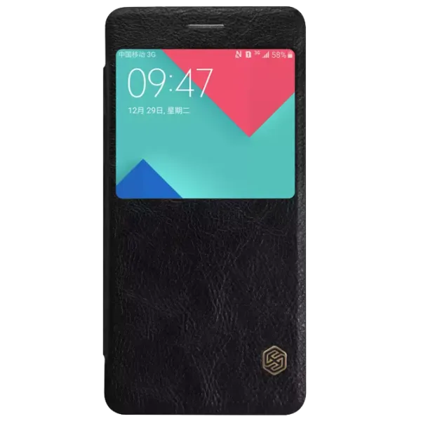 Чехол для смартфона Samsung Galaxy A7 (2016) Nillkin/ Flip Cover/ Кожа/ Черный photo 1