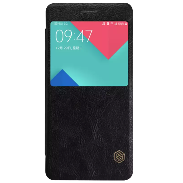 Чехол для смартфона Samsung Galaxy A7 (2016) Nillkin/ Flip Cover/ Кожа/ Черный photo 1