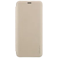Чехол для смартфона Samsung Galaxy S9 Plus Nillkin/ Flip Cover/ Кожа/ Золотой