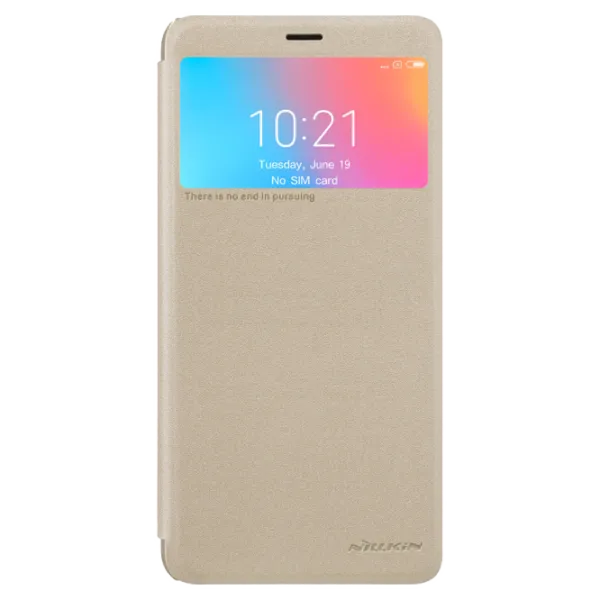 Чехол для смартфона Xiaomi Redmi 6A Nillkin/ Flip Cover/ Кожа/ Золотой photo 1 Чехол для смартфона Xiaomi Redmi 6A Nillkin/ Flip Cover/ Кожа/ Золотой photo 1