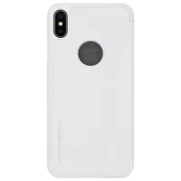 Чехол для смартфона Apple iPhone XS Nillkin/ Чехол книжка/ Кожа/ Белый
