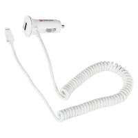 Зарядное устройство SKross Автомобильный/ 2.1A/ Белый